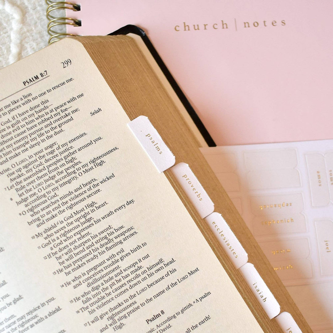 Church Notes Co. - Bible Tabs - Pink and Cream