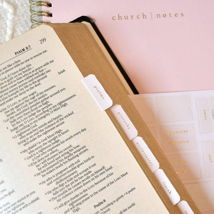 Church Notes Co. - Bible Tabs - Pink and Cream