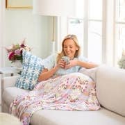 Laura Park Designs - Brooks Avenue Pink Fleece Blanket: One Size
