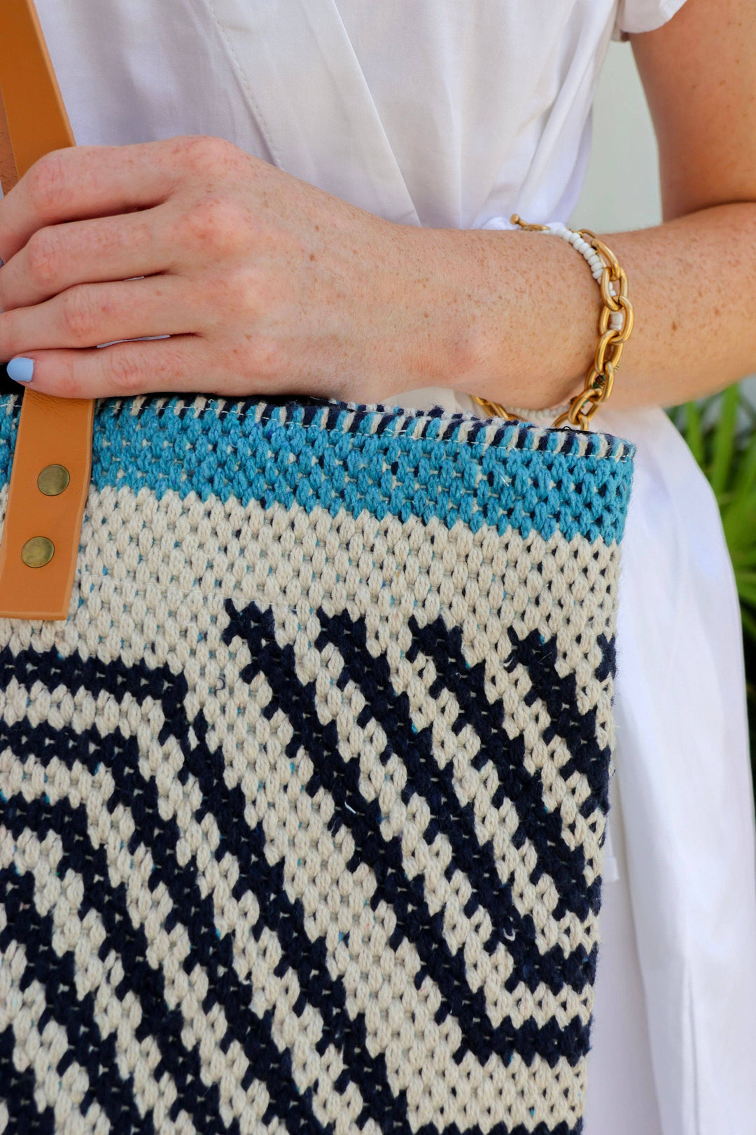 Ex Voto - Beach Tote in Blue by ExVoto