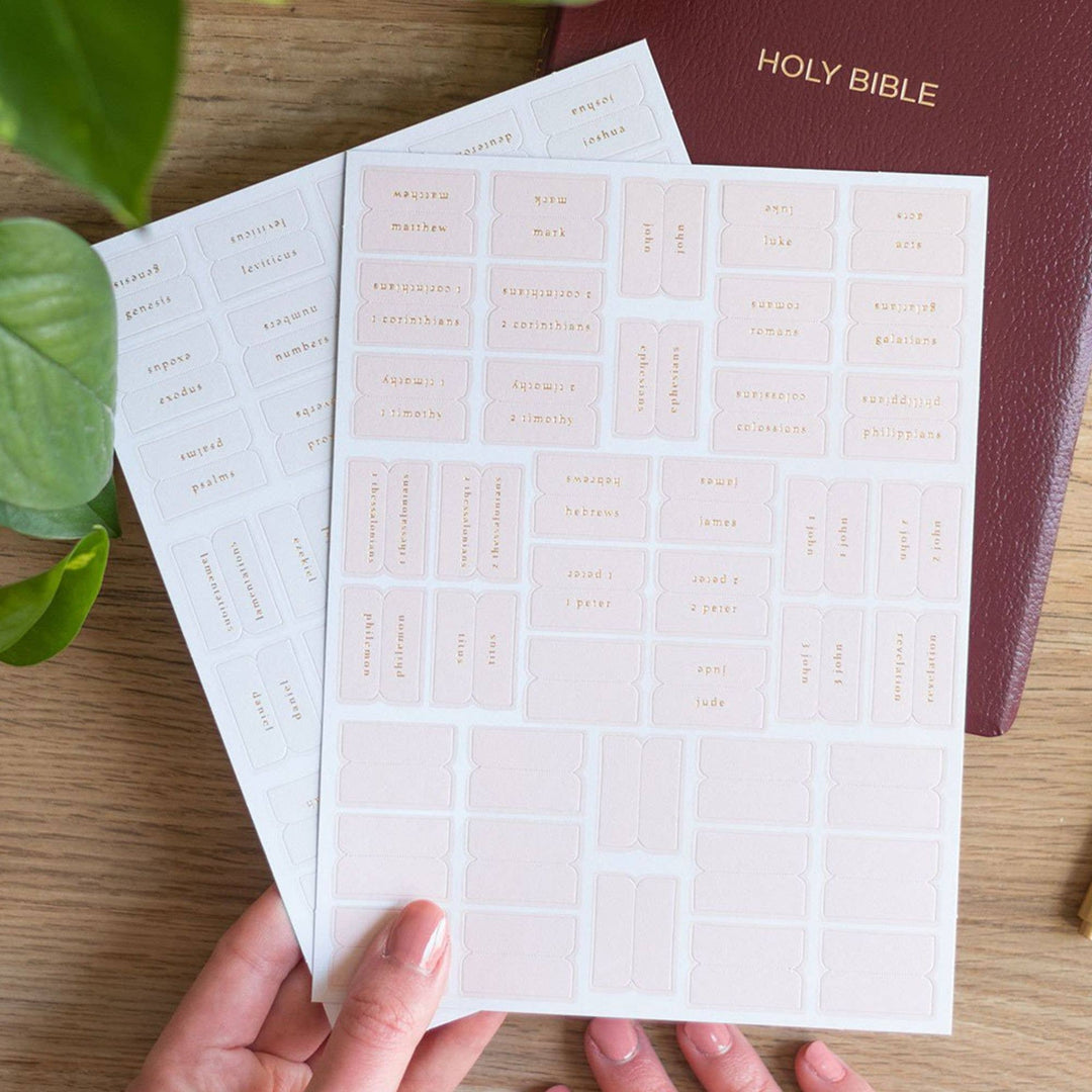 Church Notes Co. - Bible Tabs - Pink and Cream