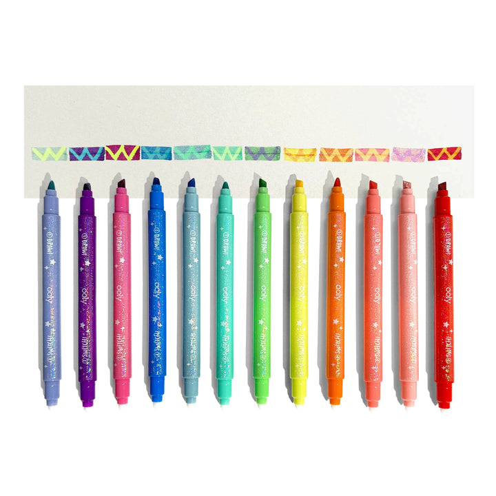 OOLY - Switch-eroo! Sparkle Color Changing Markers - Set of 12