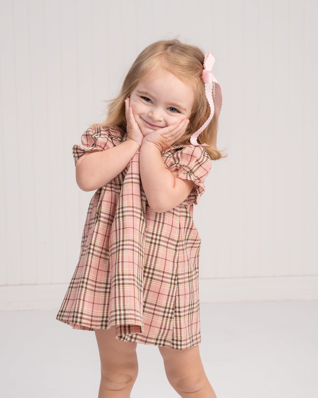 Allie Clark Autumn Rose Plaid Bloomer Set