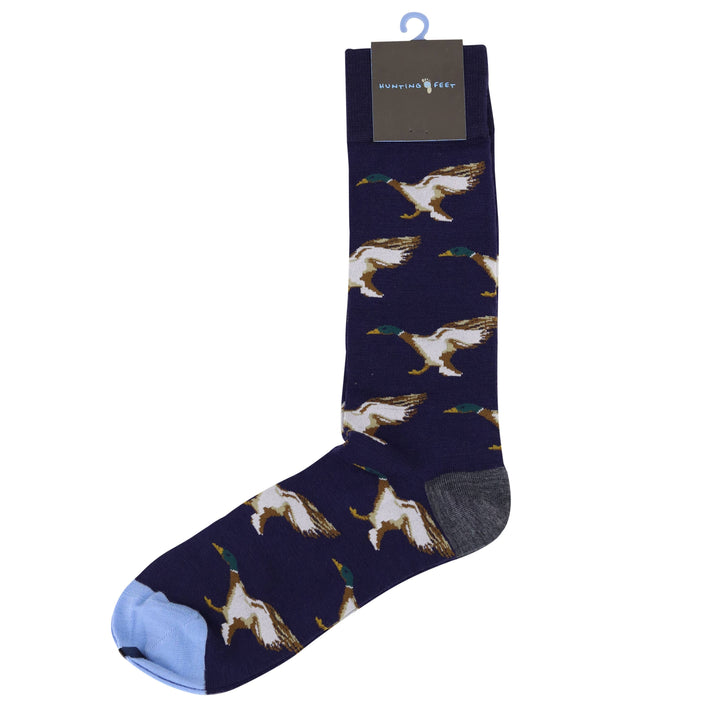 hunting feet - EXTRAFINE MERINO WOOL MALLARD DUCK IN NAVY