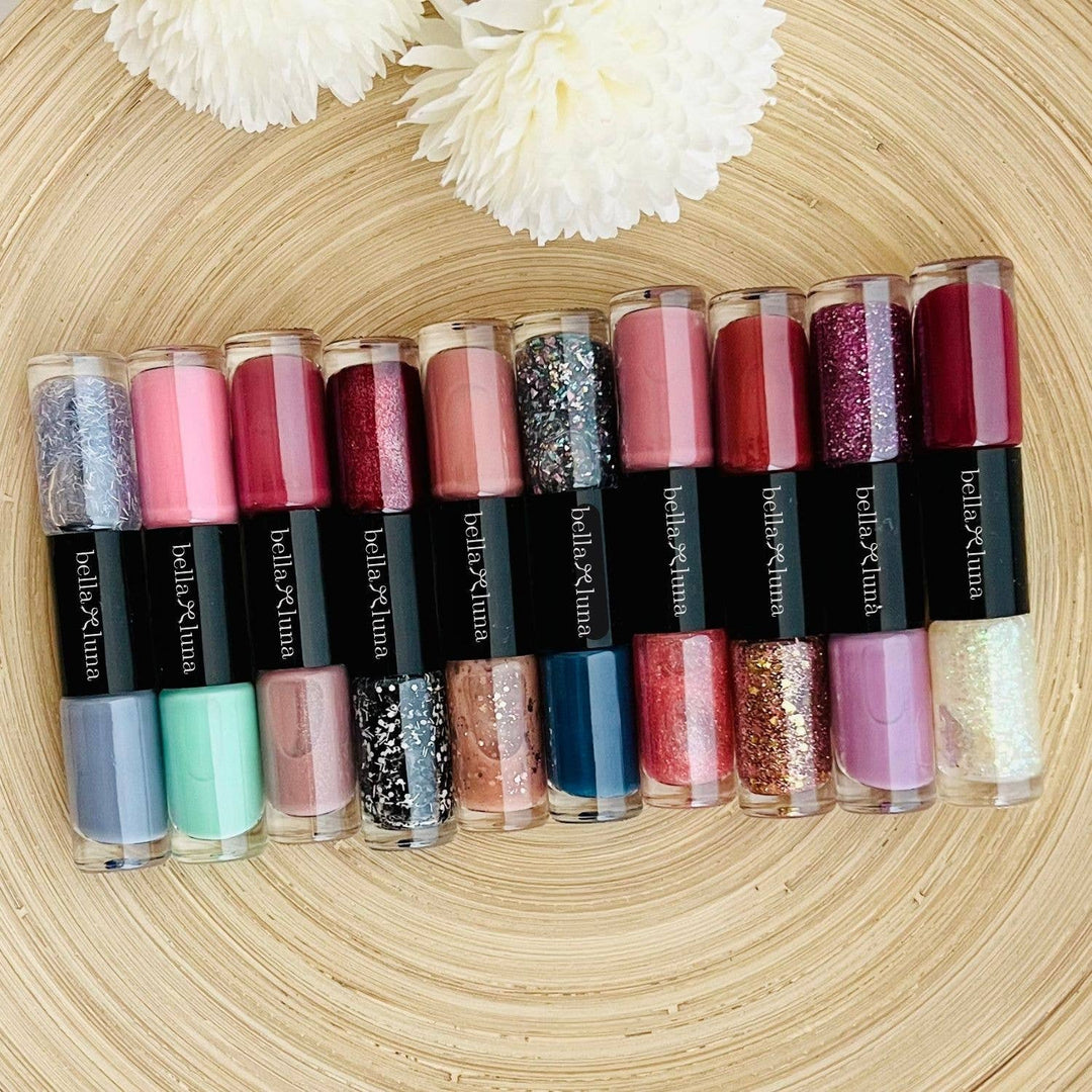 Tiny Gift Society - Double Nail Polish - Trendy Colors, Glitter Polish Gift: Pastel Mix