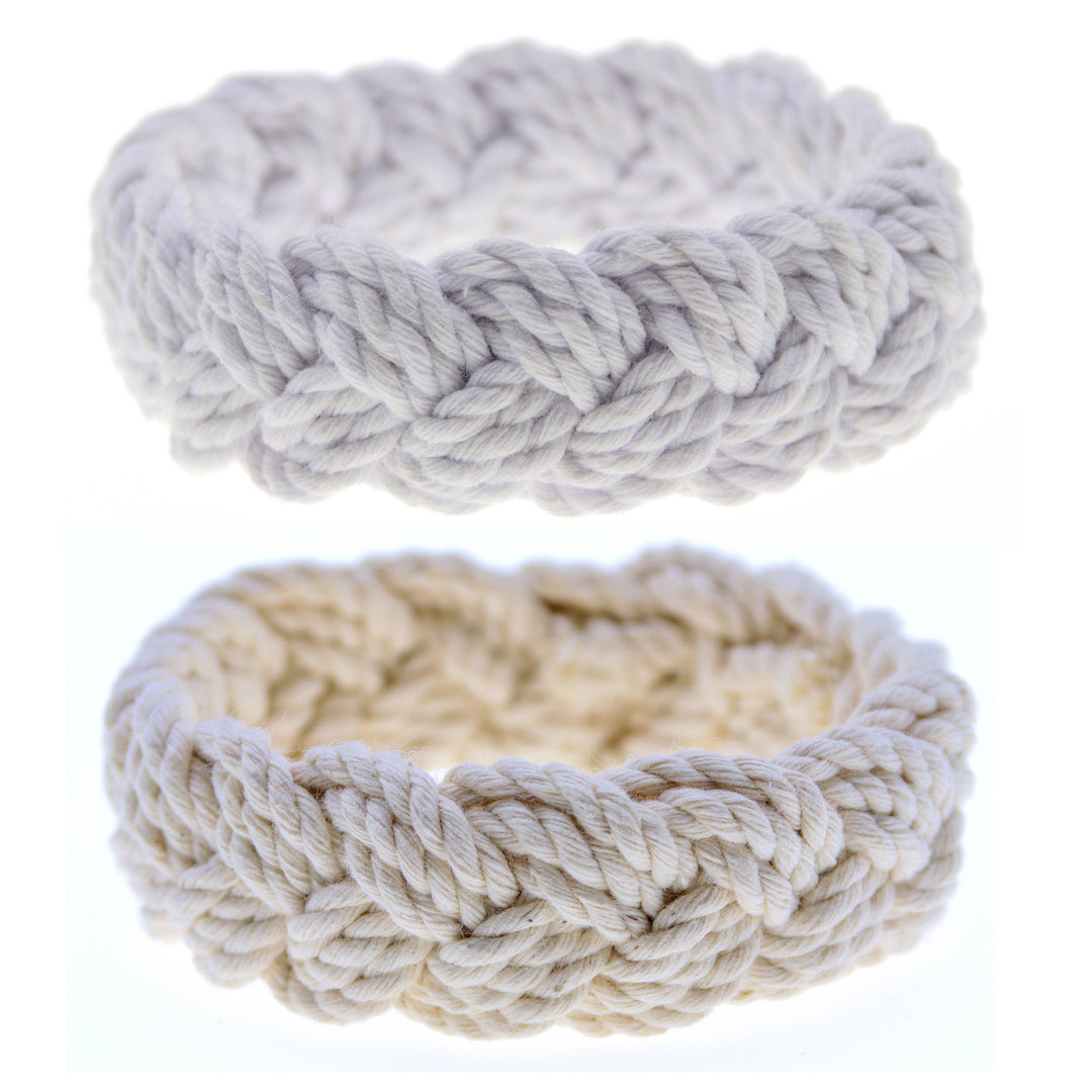 Natalia - Handmade Sailor Knot Bracelets - White or Natural: Natural / Medium