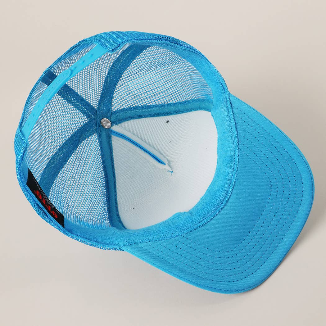 Fashion City - One Nation Under God Mesh Back Foam Trucker Hat: NEON PINK / One Size