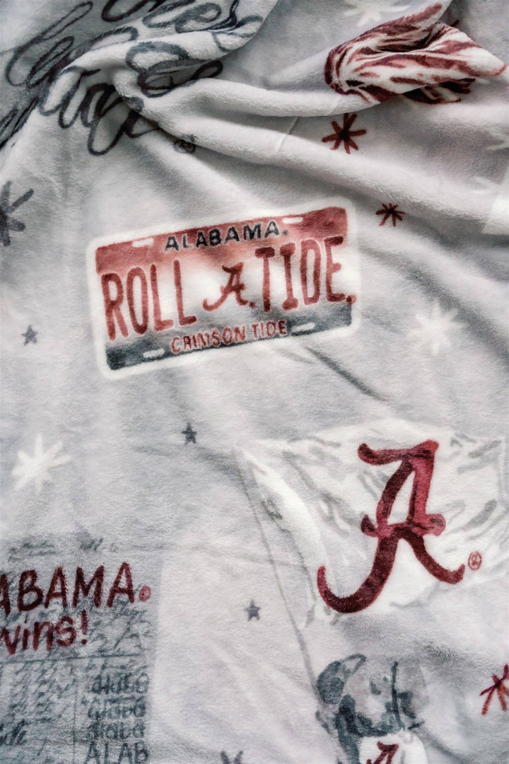 Gracefully Made Art - University of Alabama Flannel Fleece Blanket