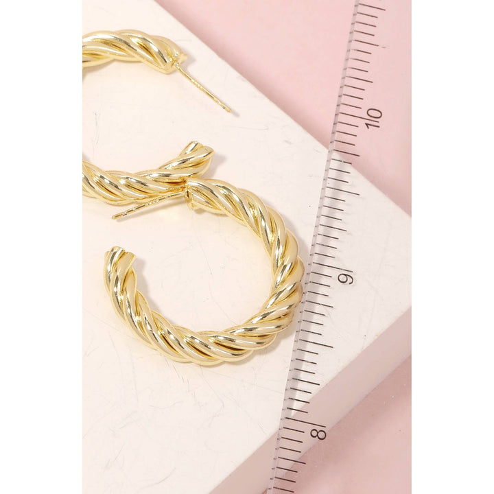 Anarchy Street - Round Twisted Hoop Earrings: S