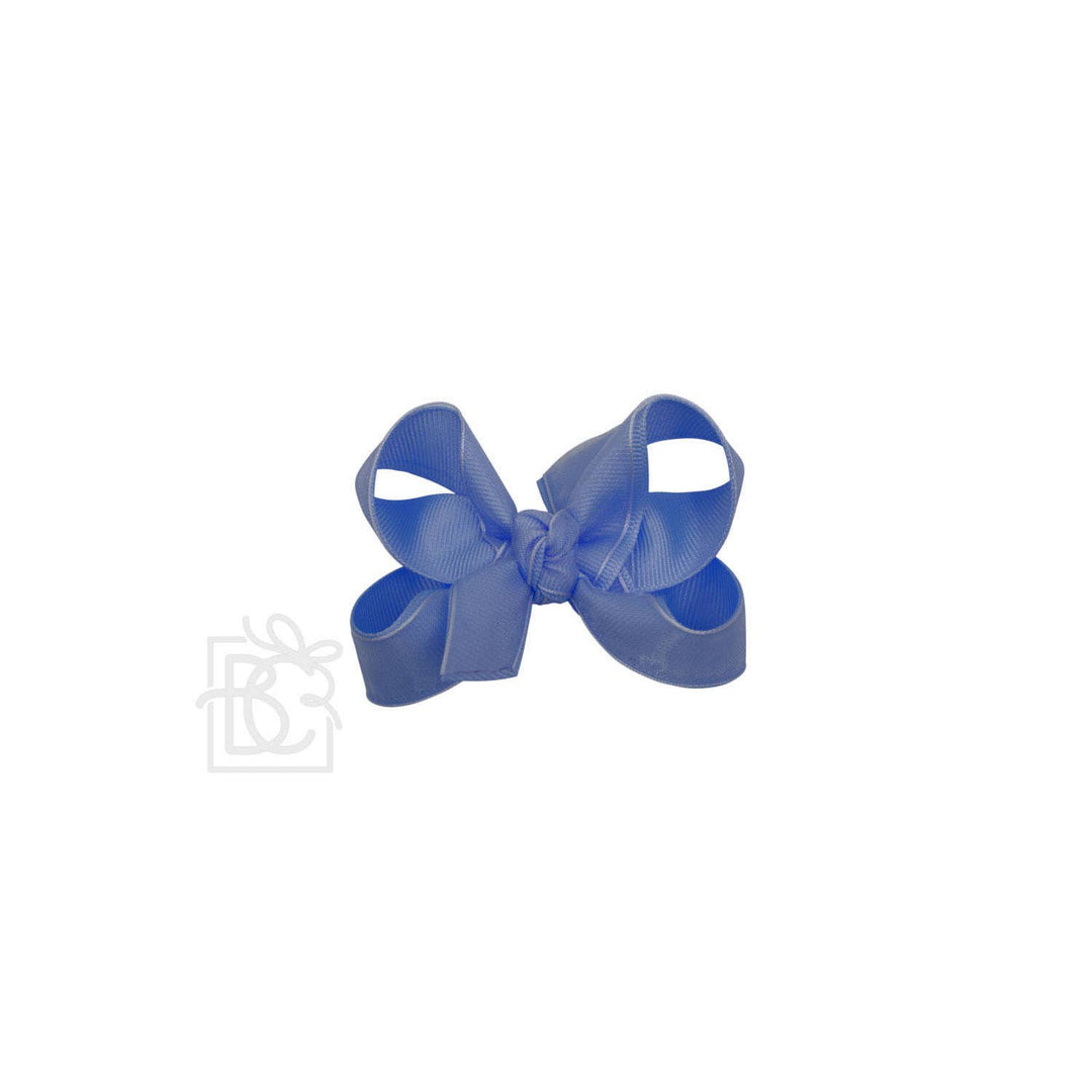Beyond Creations, LLC - LAYERED ORGANZA/GROSGRAIN BOW ON CLIP: 4.5" Large - 1.5" Ribbons on Alligator Clip / Powder Blue