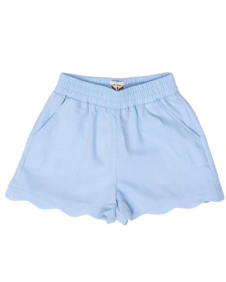 Laura Light Blue Twill Shorts