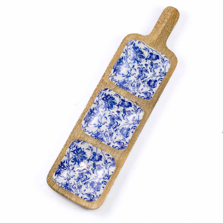 The Royal Standard - Bella Tri-Server   Natural/Blue/White   18x5.25x1