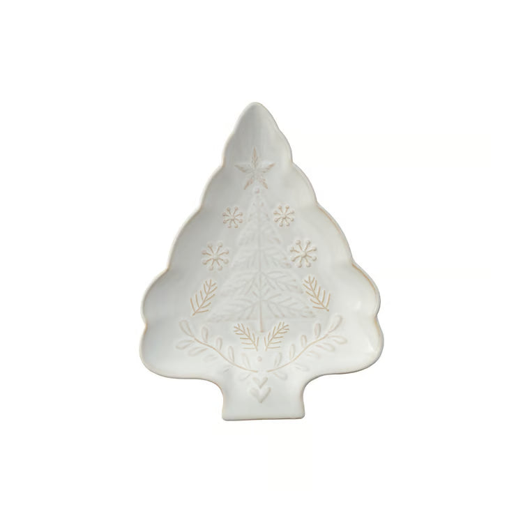 Winter Whisper Tree Ceramic Dish