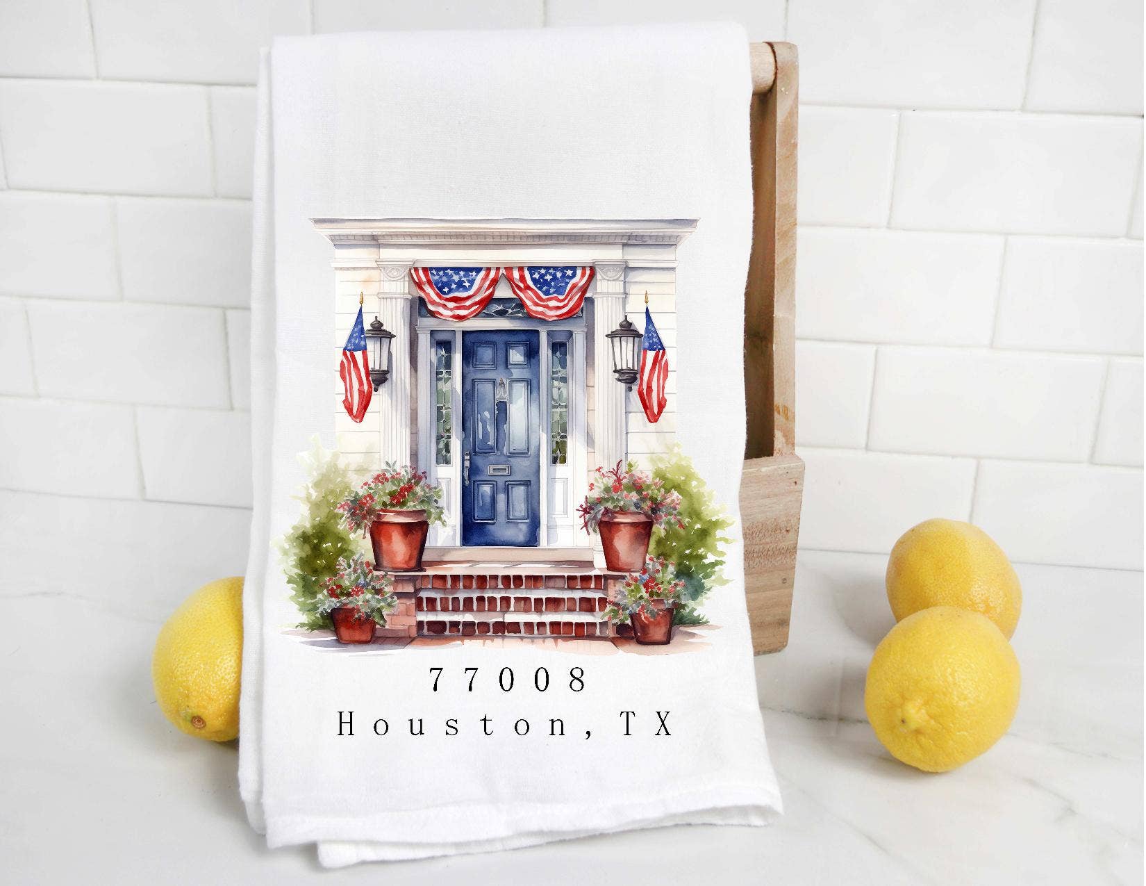 The Preppy Pineapple Home Tea Towel