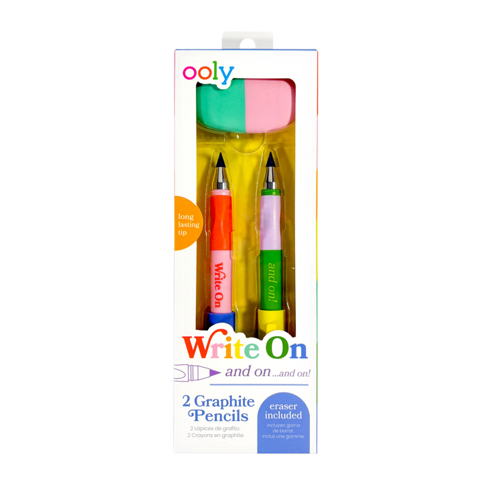 OOLY - Write On Graphite Pencil and Eraser Set - 3 PC