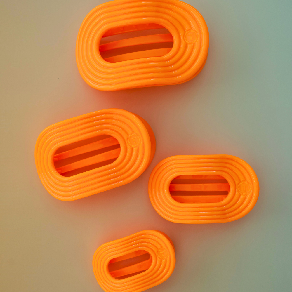 TELETIES - Flat Round Hair Clip | Large | Day Rave