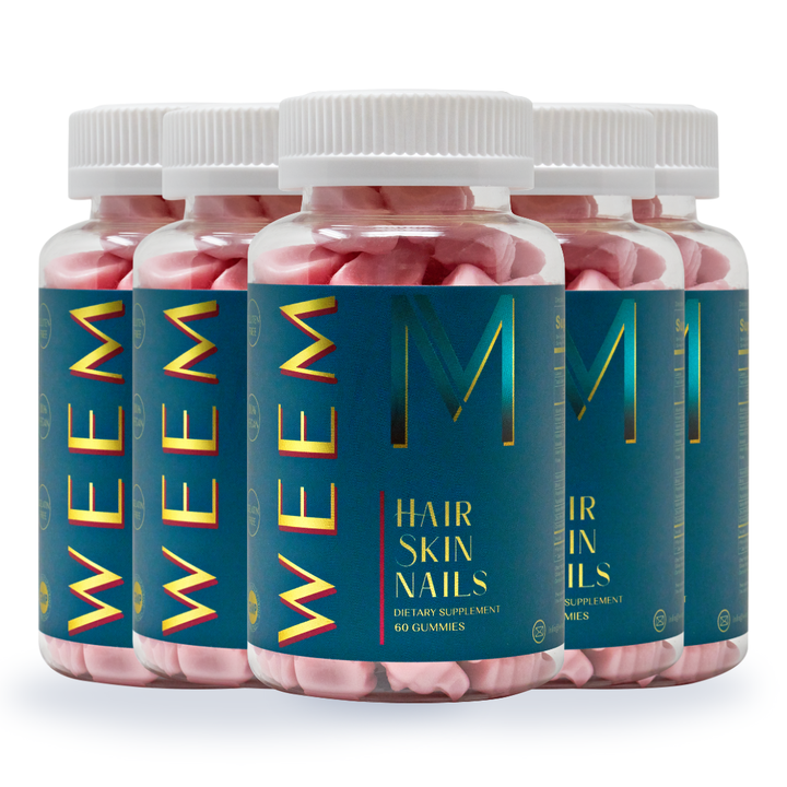 WEEM - Hair, Skin & Nails Gummies – Grow Thicker, Fuller Hair: 1 Month Supply