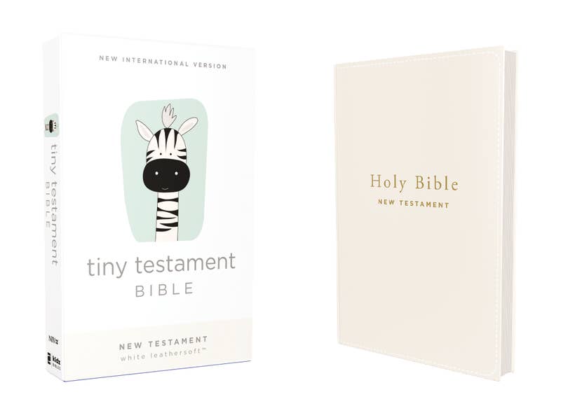 HarperCollins Christian Publishing - NIV Tiny Testament Bible New Testament Leathersoft White