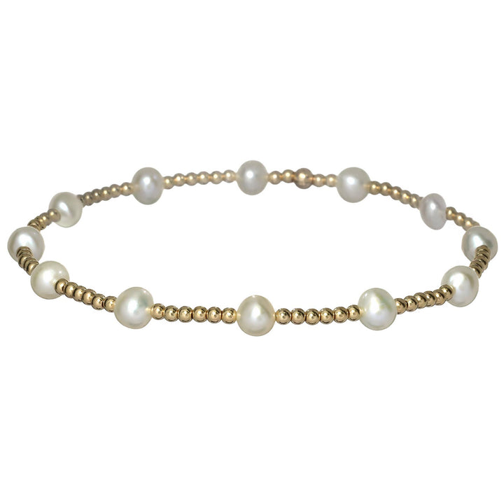 "BARA" 14K Gold filled Bracelet: Gold Filled / Stretchy 6.5"