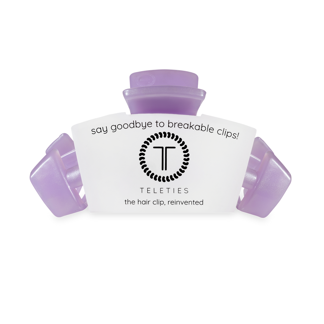 TELETIES - Classic Hair Clip | Medium | Lavender Mist