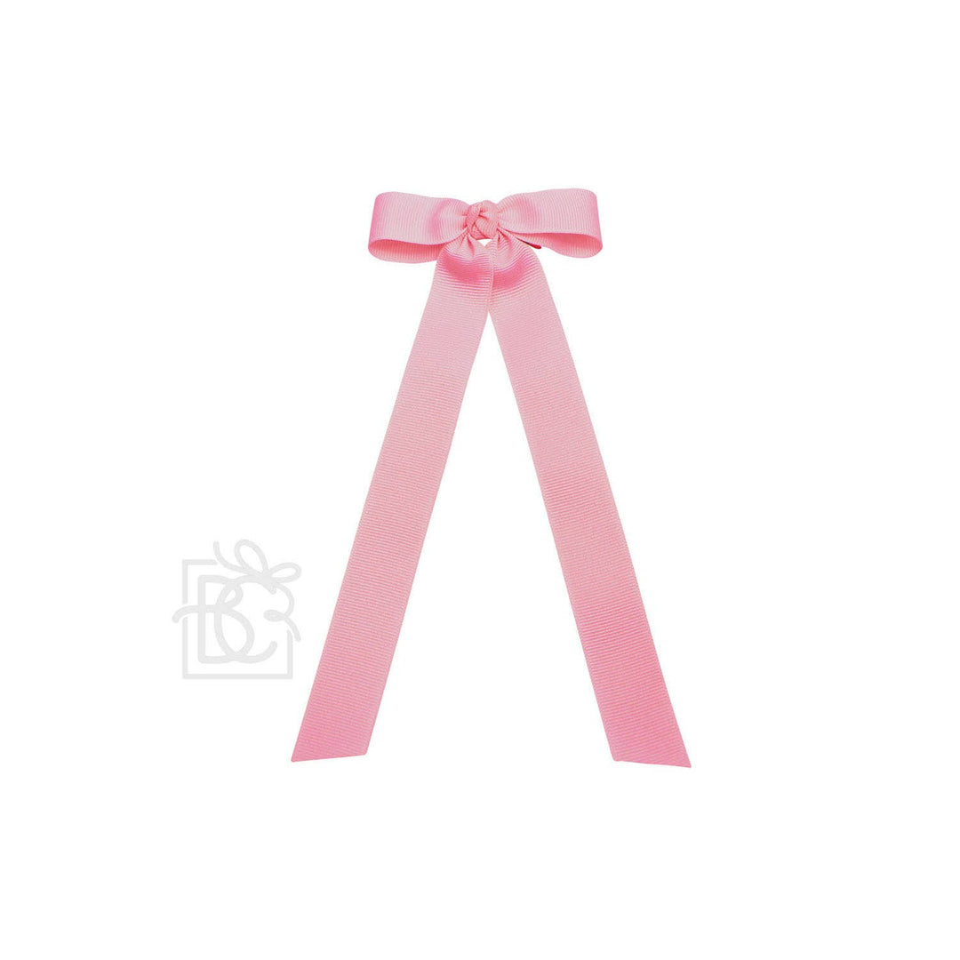 Beyond Creations, LLC - FLAT BOW W/ 7" STREAMERS ON ALLIGATOR CLIP: 3.5" W/ 7" Streamers / POWDER BLUE