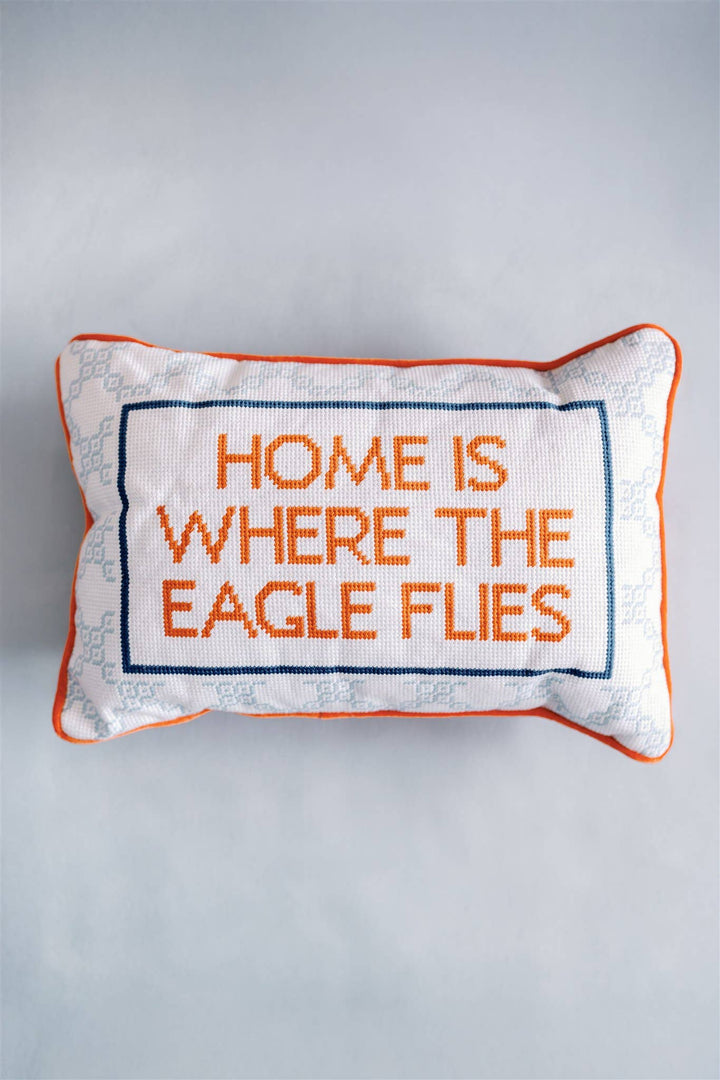 Gracefully Made Art - Eagle Needlepoint Pillow