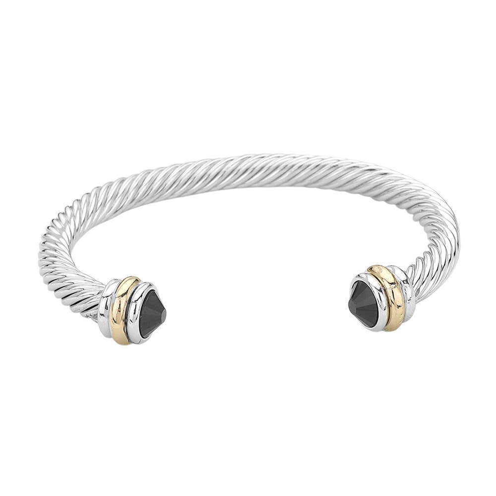 Sensibling Corp. - Stone Tip Twisted Rope Cuff Bracelet
: GD-CRM