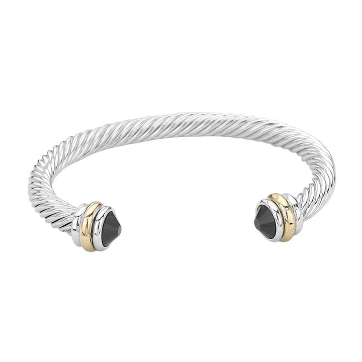 Sensibling Corp. - Stone Tip Twisted Rope Cuff Bracelet
: GD-CRM