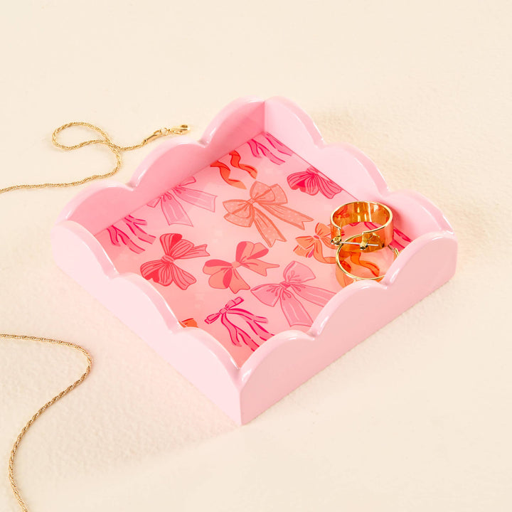 The Darling Effect - Scallop Trinket Tray-Blushing Bows