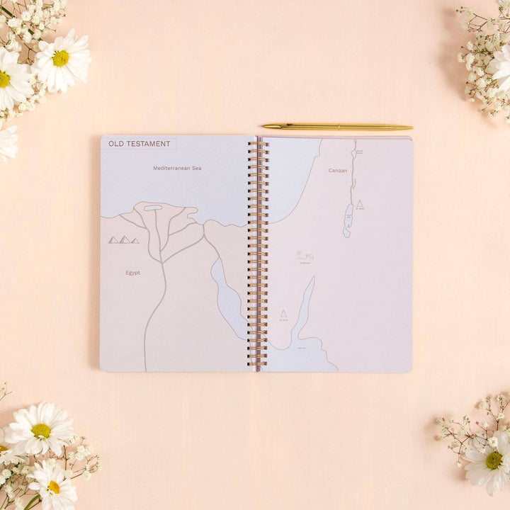 Church Notes Co. - Lilac Church Notes Bible Reference Notebook with Maps