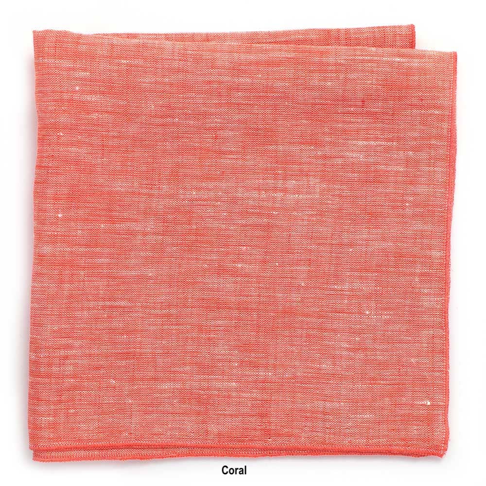 General Knot & Co. - Irish Linen Pocket Squares: Peach