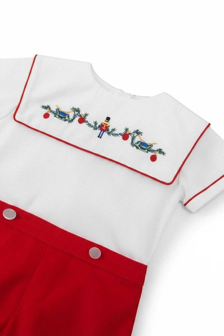 Julius Berger & Carriage Boutique - Red Wooden Soldier Infant & Toddler Boy Bobbie Suit: 12M