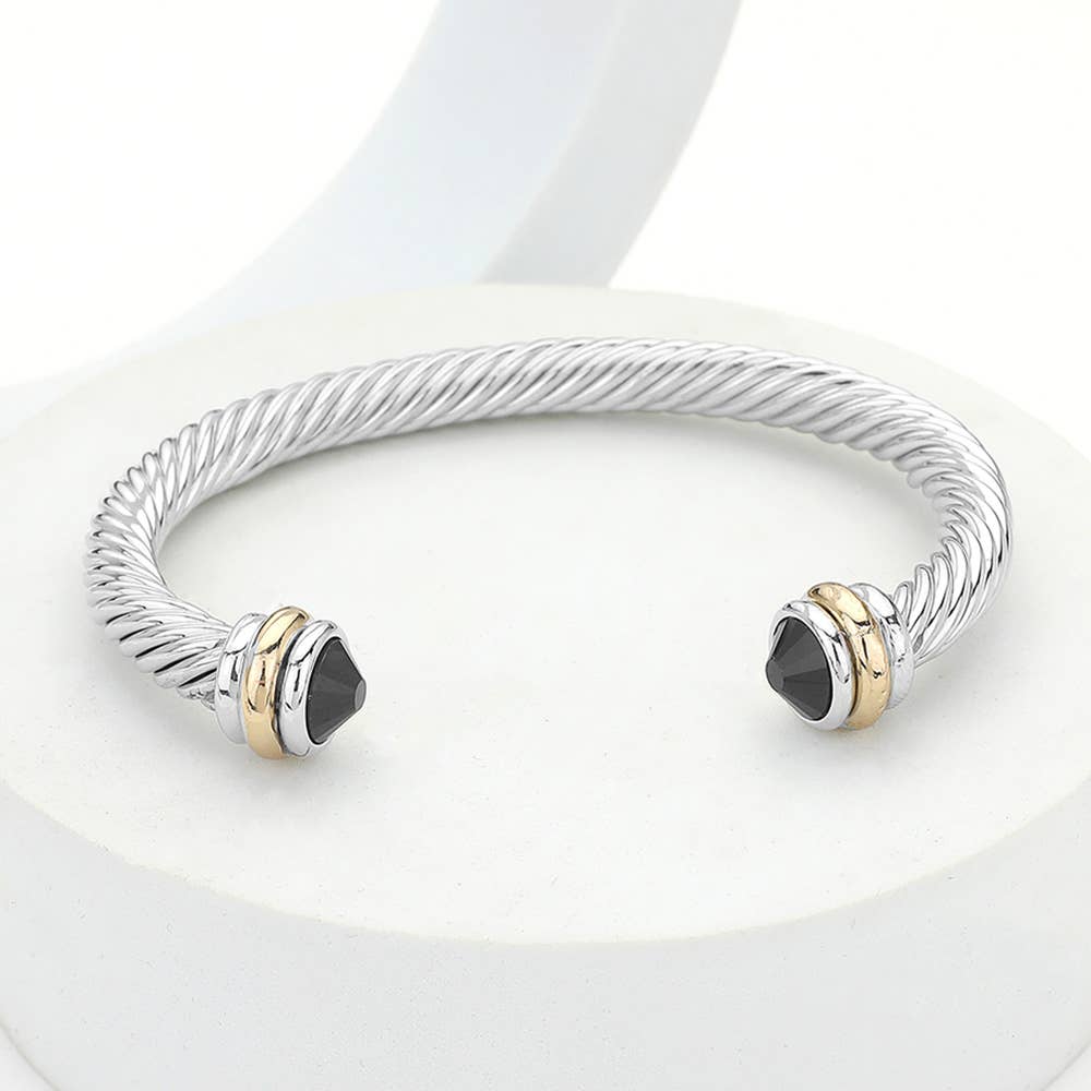 Sensibling Corp. - Stone Tip Twisted Rope Cuff Bracelet
: GD-CRM