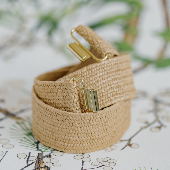 Garland - Dark Raffia Interchangeable Stretch Belt Band: Dark Raffia / S
