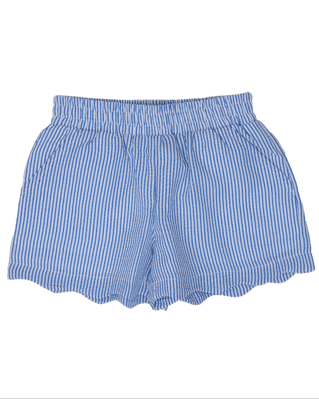 Laura Navy Seersucker Shorts