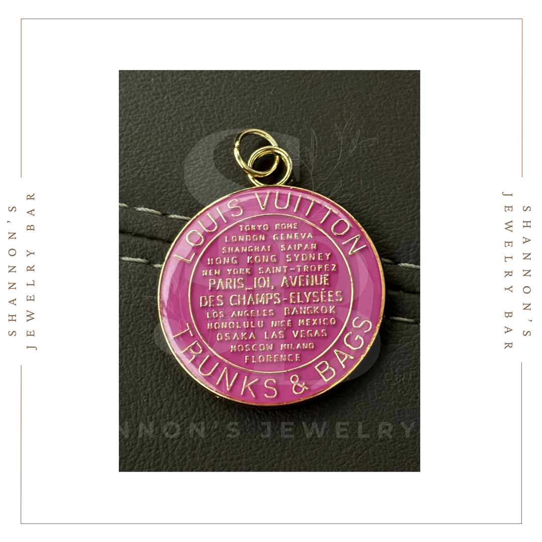 Shannon's Jewelry Bar - Louis Vuitton Charm Zipper Pull LV Enamel Trunks & Bags Tag