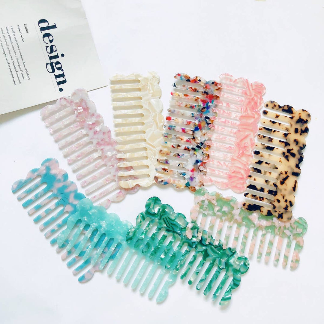 ACCITY - EXQUISITE MARBLED WAVY LEOPARD COMB_CWMM1074: GREEN2 / (OS) 2
