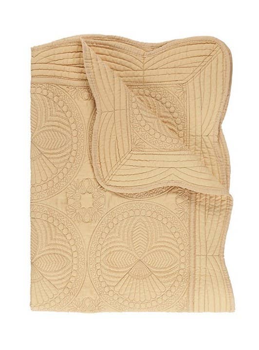 Zsa Zsa & LoLLi - Heirloom Quilt - Baby Quilt Blanket Swaddle Monogram: Cream