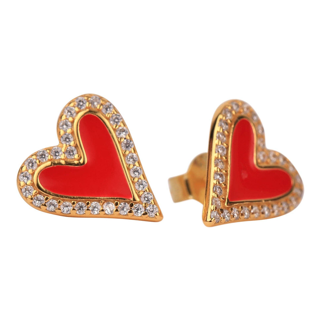Color Shout - Love my College: Bright Color Heart Studs on Logo Pennant Flag: Georgia