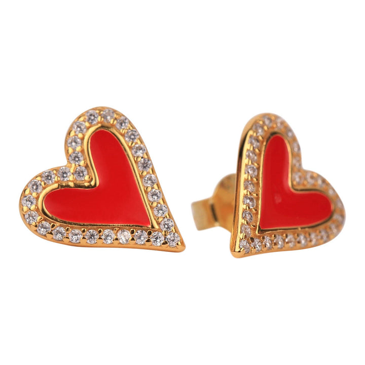 Color Shout - Love my College: Bright Color Heart Studs on Logo Pennant Flag: Georgia