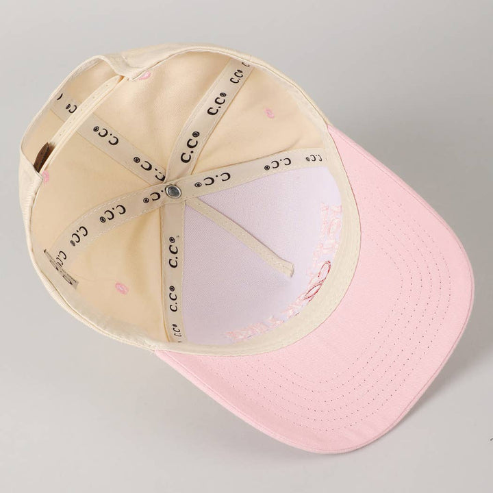 Fashion City - You Look Like You Love Me Embroidery Trucker Hat: Light Pink / ONE SIZE