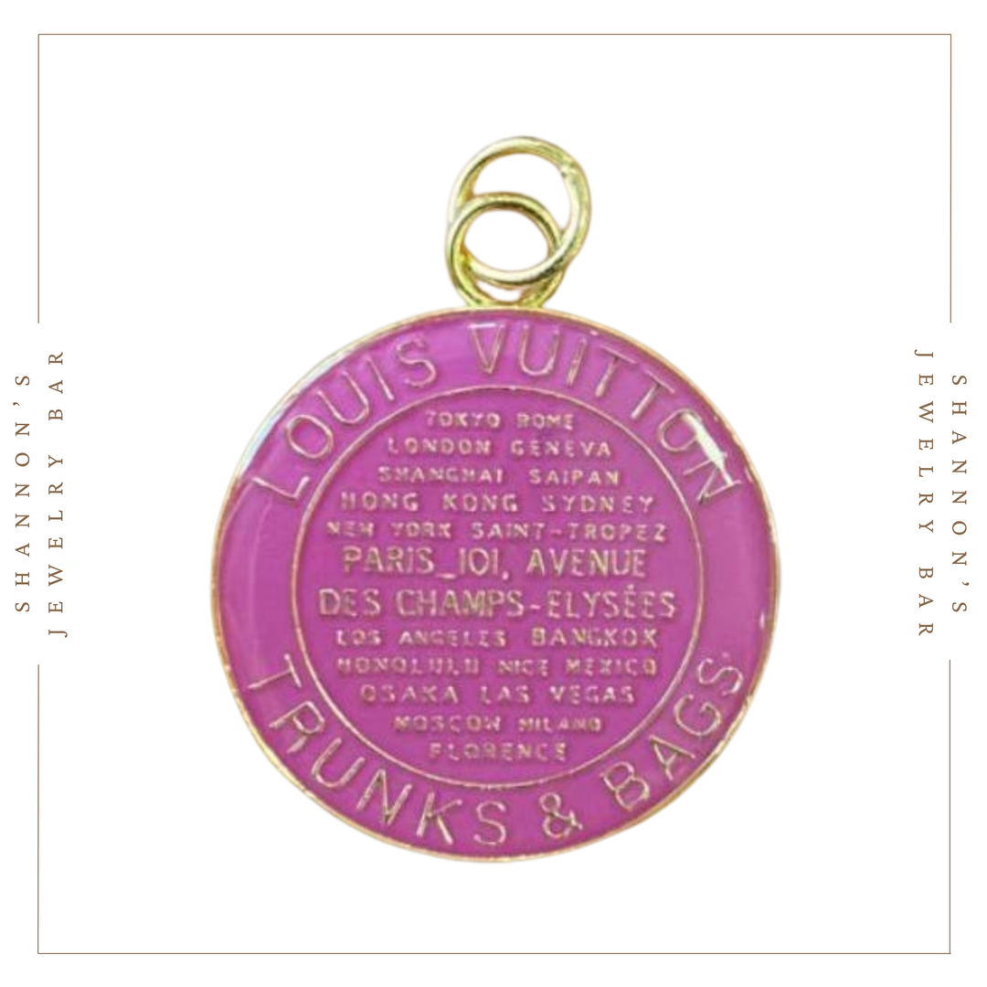 Shannon's Jewelry Bar - Louis Vuitton Charm Zipper Pull LV Enamel Trunks & Bags Tag