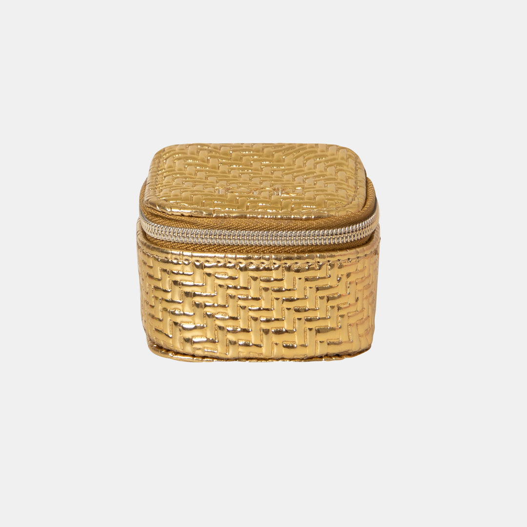 Herringbone Mini Cube Gold