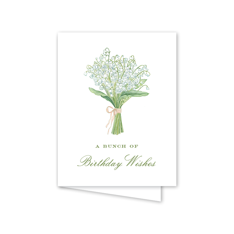 Dogwood Hill - Lily of the Valley Birthday Card: Single Card
