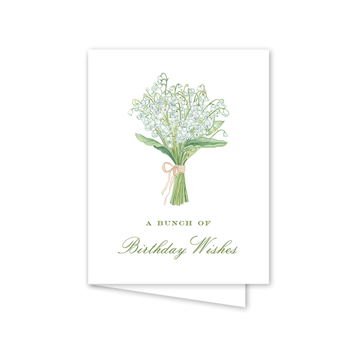 Dogwood Hill - Lily of the Valley Birthday Card: Single Card