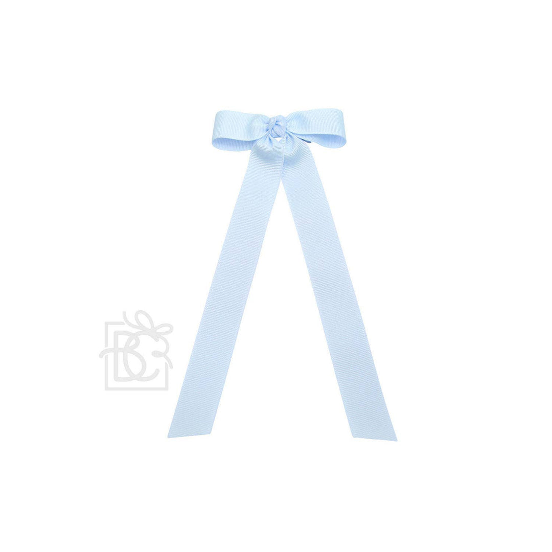 Beyond Creations, LLC - FLAT BOW W/ 7" STREAMERS ON ALLIGATOR CLIP: 3.5" W/ 7" Streamers / RED