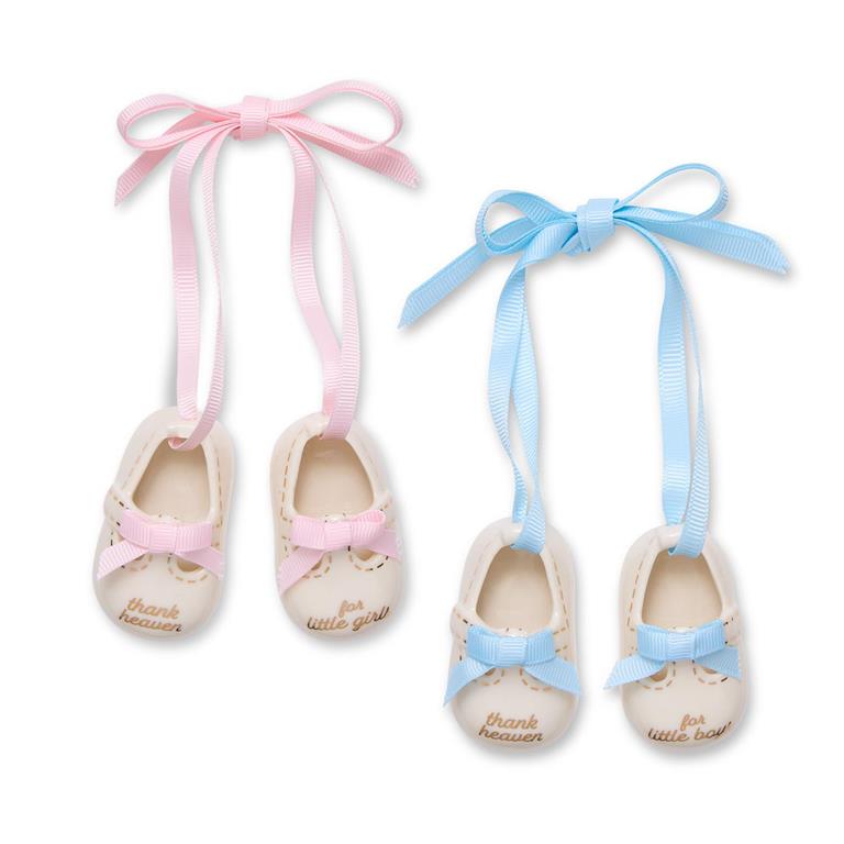Thank Heaven Pair of Baby Shoes Keepsake Ornament in Gift Box  (Boy or Girl)