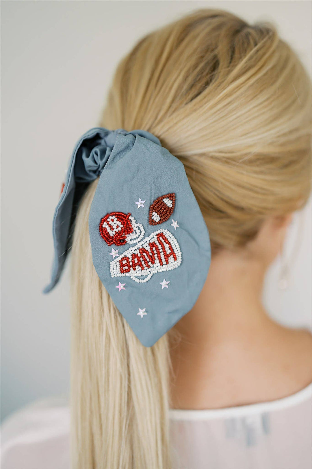 Gracefully Made Art - University of Alabama Beaded Scrunchie