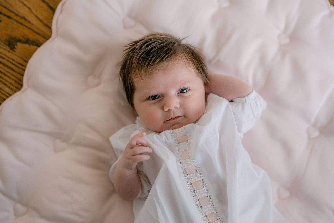 Lenora - BABY BRANTLEY RIBBON DAYGOWN: Pink / 0/3M