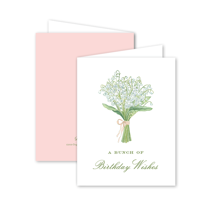Dogwood Hill - Lily of the Valley Birthday Card: Single Card